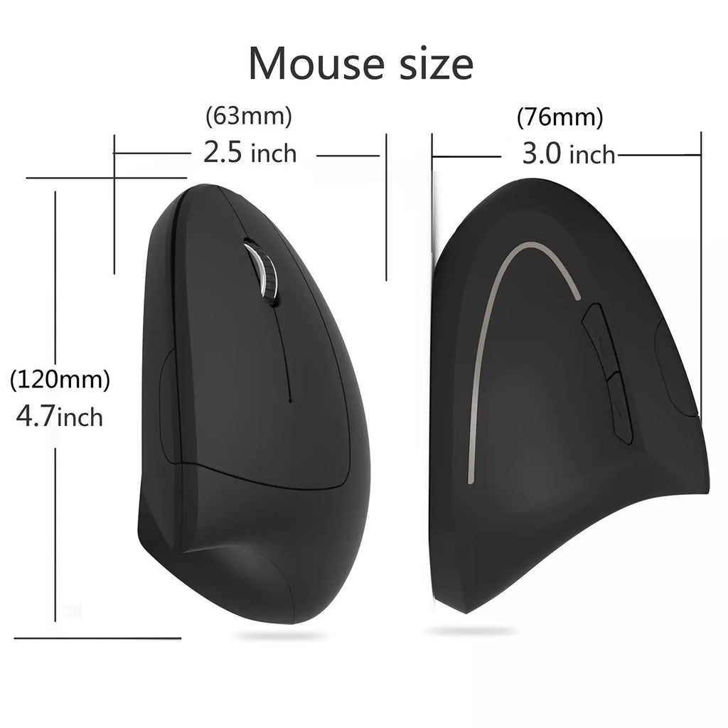 Ergonomic Vertical 2.4G Mute Mouse Wireless Computer Gaming Mice USB Optical DPI Mouse Right Left Hand For Laptop PC Desktop