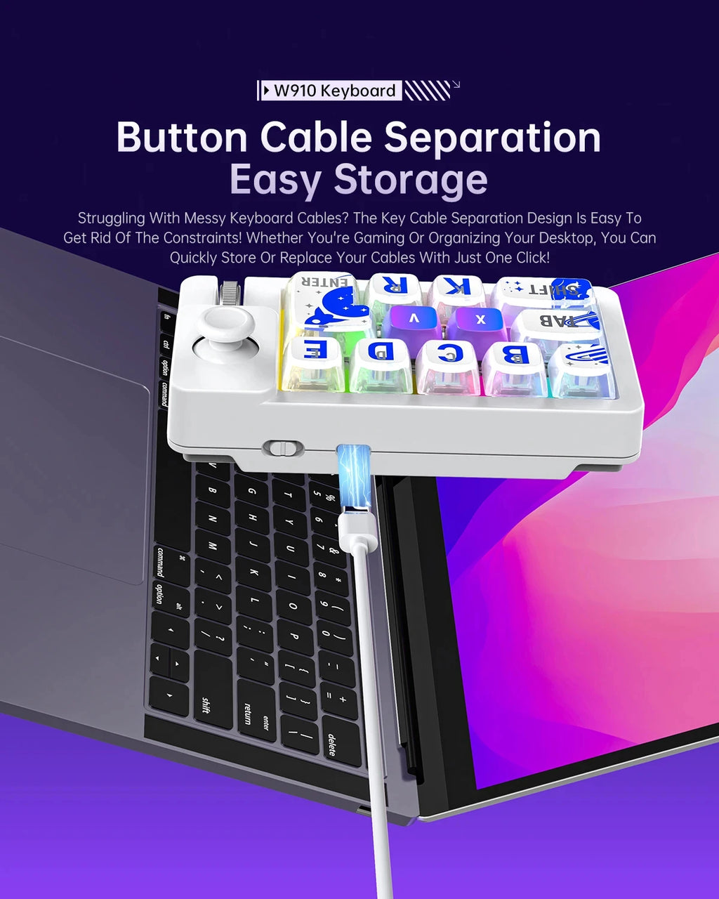 Wireless Mechanical Keyboard 2 Knob Bluetooth Keyboard RGB 12 Key Mini Button Gaming Keypad Mechanical Hot Swap Keyboard