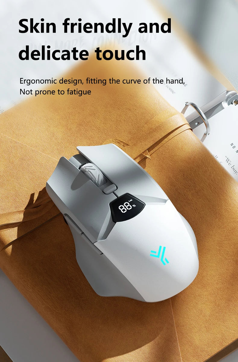 Warvank SX01 Bluetooth Wireless Mouse Smart Screen Battery Level Display Silent Office Mouse  600mAh Rechargeable Gaming Mouse