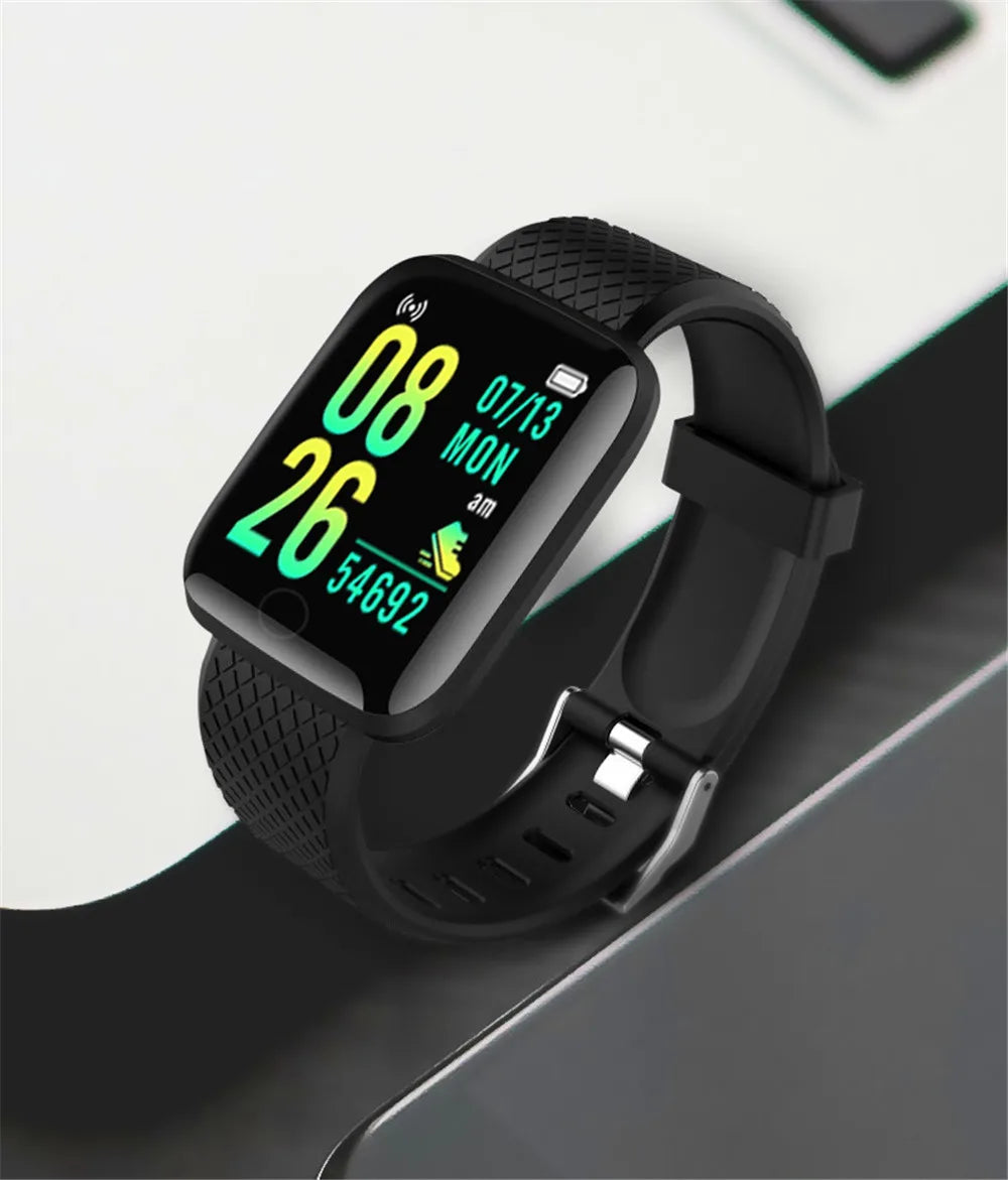 Smart Watch Sport Wristband Fitness Monitoring Track Heart Rate Call and Message Remind Men Smartwatch Woman 116 Plus Clock D13
