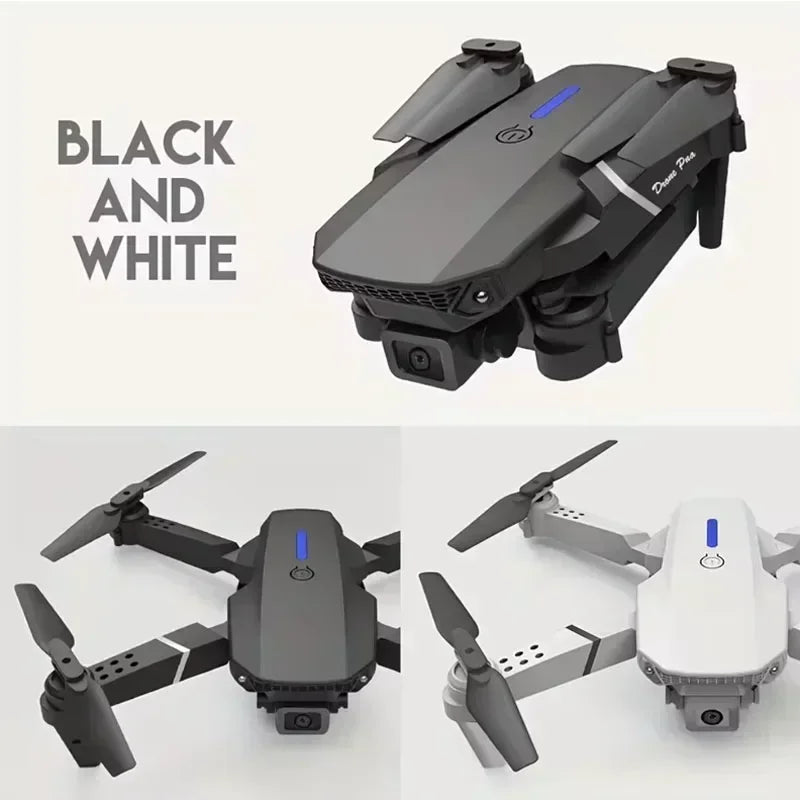 E88 Pro Wifi FPV Drone With 4K HD 1080P Wide Angle Camera Height Hold Foldable RC Quadcopter Helicopter Gift
