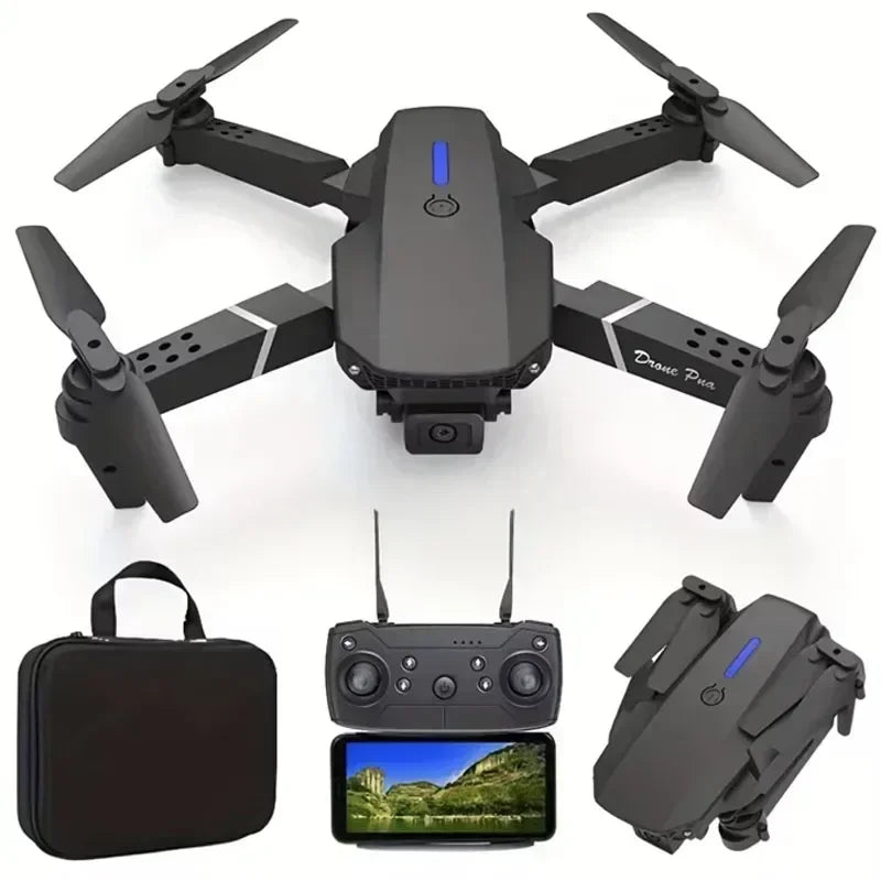 E88 Pro WiFi FPV Drone Wide Angle HD 4K 1080P Camera Height Hold RC Foldable Quadcopter Helicopter Toys Gift New