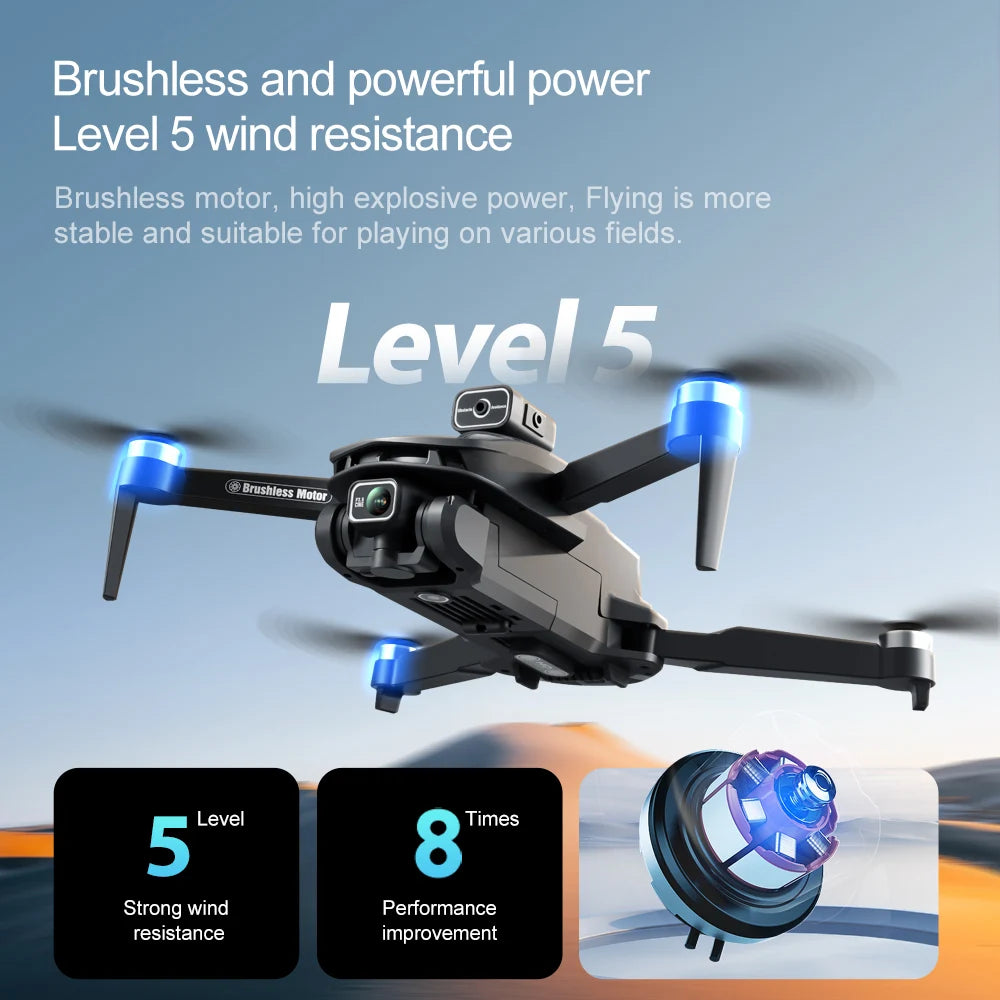 V168 MAX 8K GPS Drone Brushless Anti Drop Four Axis Long-Range Obstacle Avoidance Quadcopter Remote Controlled Aircraft Drone