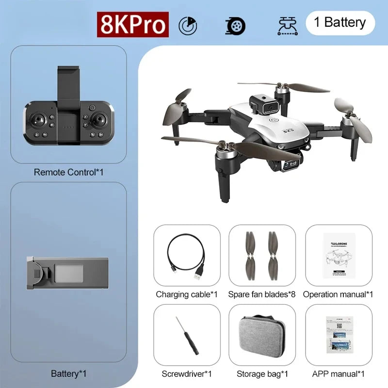 Lenovo S2S Drone 8K 5G GPS HD Aerial Photography Dual-Camera Omnidirectional Obstacle Brushless Avoidance Quadcopter Toys