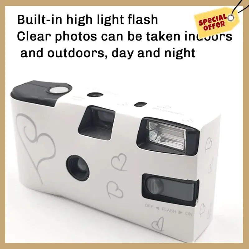 35Mm Disposable Film Camera With Flash Single Use Once Pictures Tool Wedding Bulk Travel Camp Party Supplies 16 Photos-WMAN