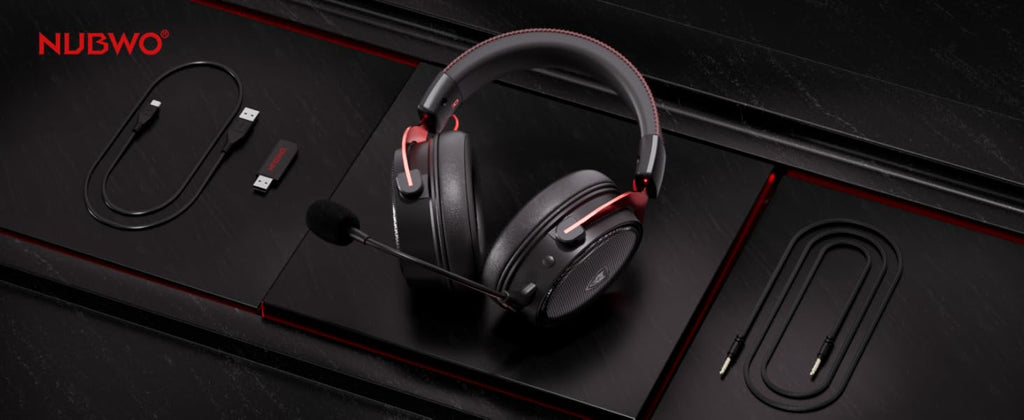 NUBWO Dual Gaming Headset 2.4G DongleUSB Bluetooth 5.3 Technology With Noise Canceling Microphone For PS5 PS4 PC Mobile Switch ﻿